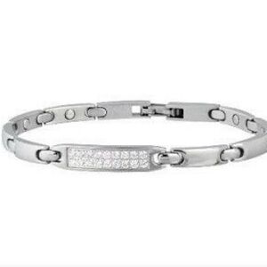 LADY PAVE SILVER LINKED BRACELET